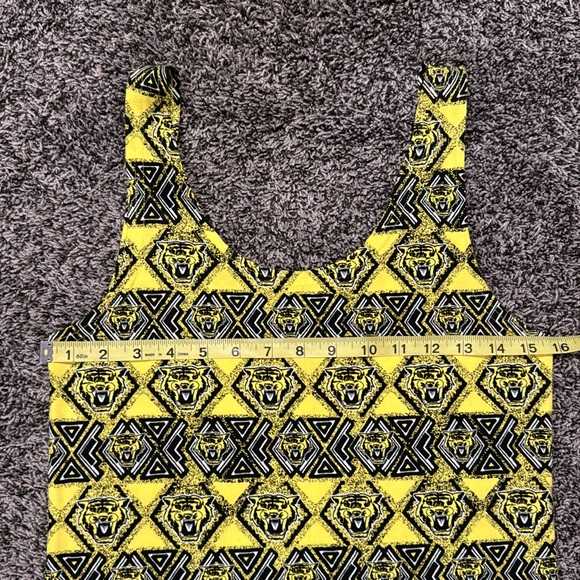 H & M Bright Yellow and Black Tiger Print Mini Tank Dress - Picture 8 of 13